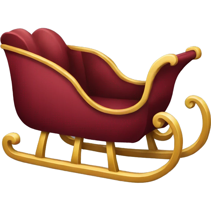Burgundy red sleigh emoji