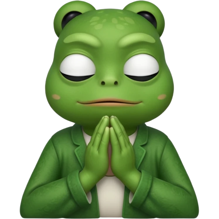 Pepe the frog praying emoji