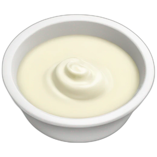 white sauce in a dipping dish emoji