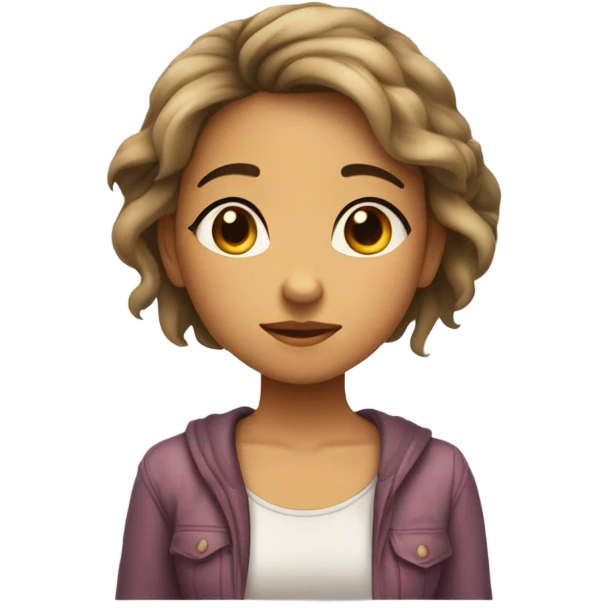 Embarrassed girl emoji