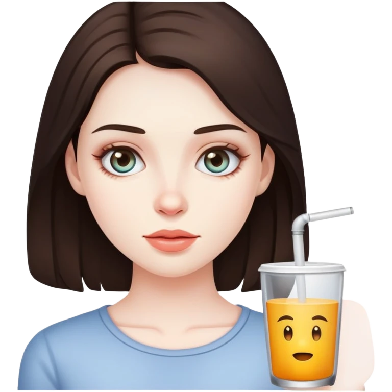 brunette girl on stimulants emoji