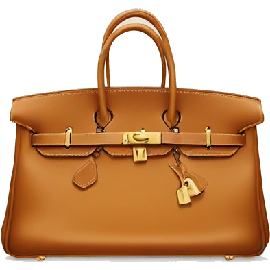 Hermes birkin bag on a luxury baggage emoji