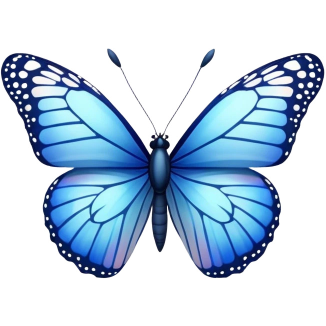 Blue monarch butterfly emoji