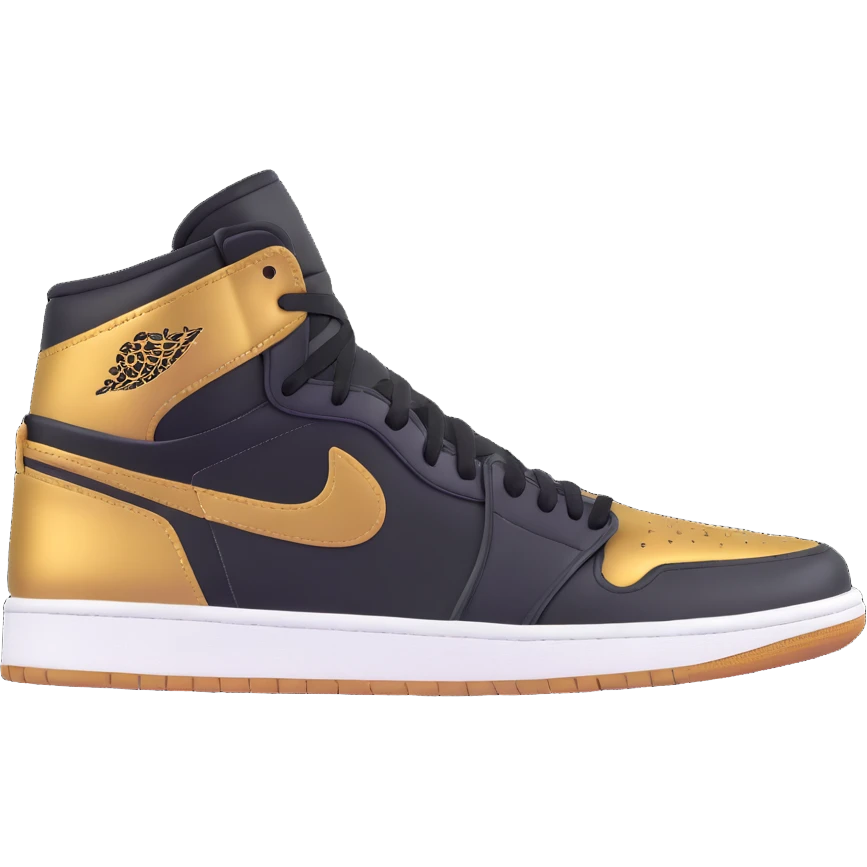 black and gold Jordan 1 sneaker emoji