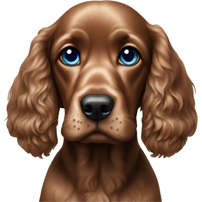 cocker spaniel blue eyes emoji