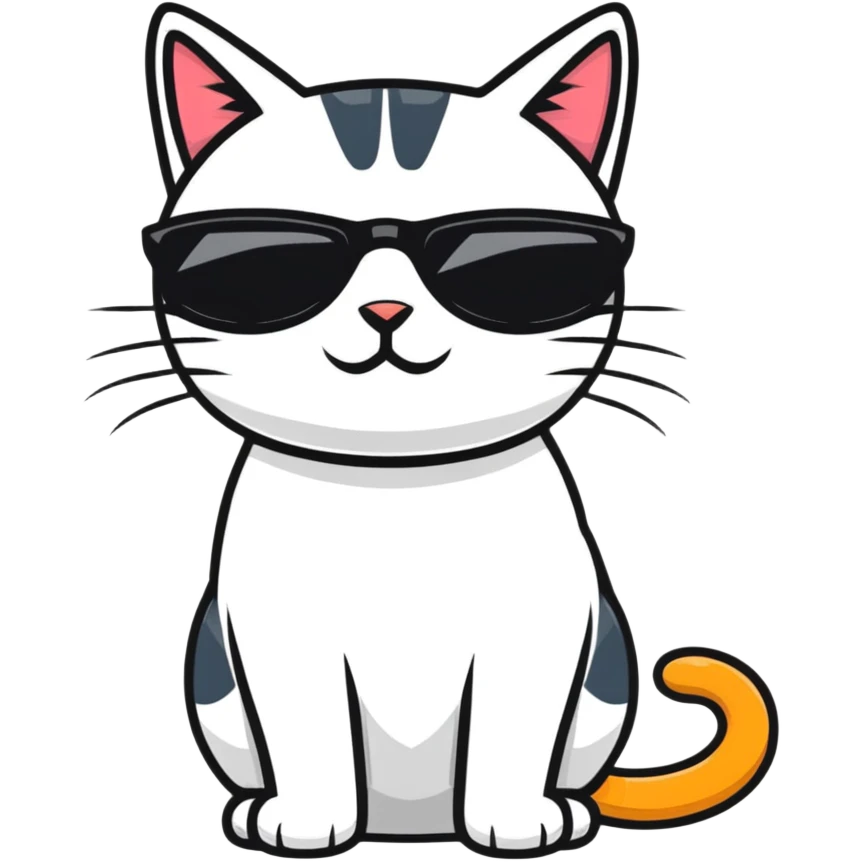 Cat with sunglasses emoji