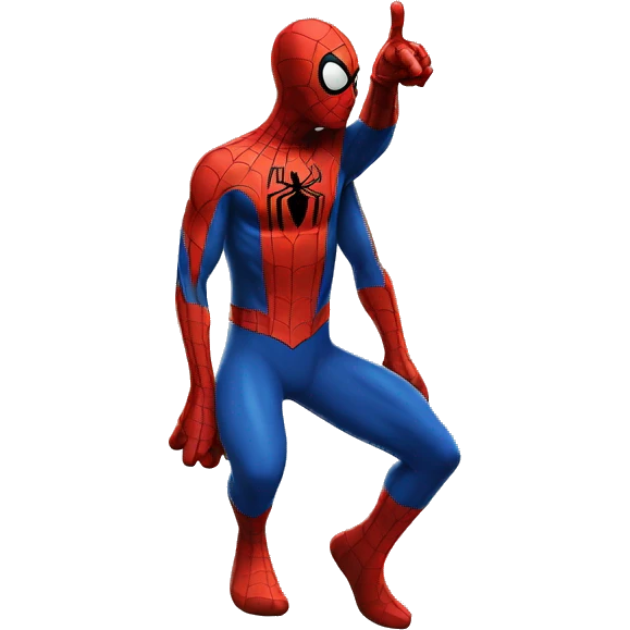 spiderman pointing up emoji