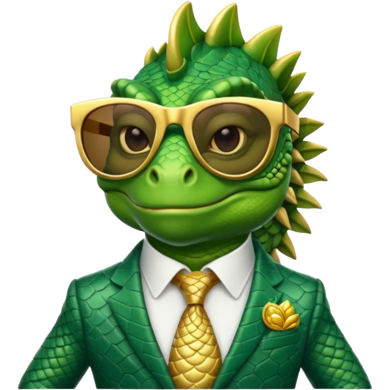 rich capitalist iguana king gold sunglasses emoji