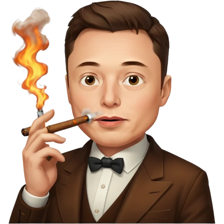 Elon musk smoking a cigar emoji