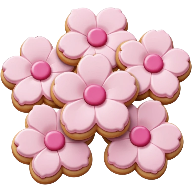 Cherry blossom shaped cookies emoji
