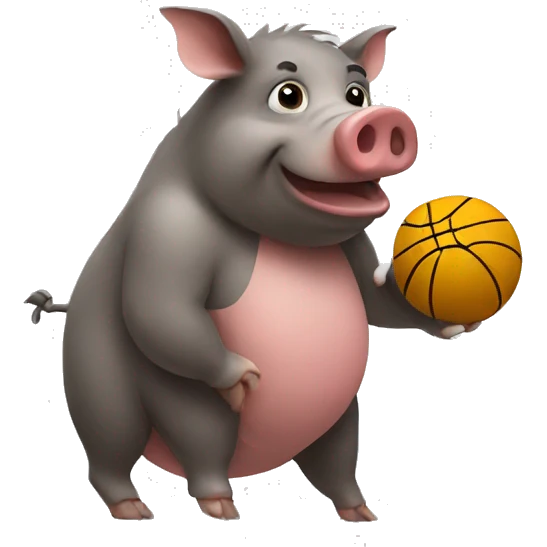 hog holding a ball emoji
