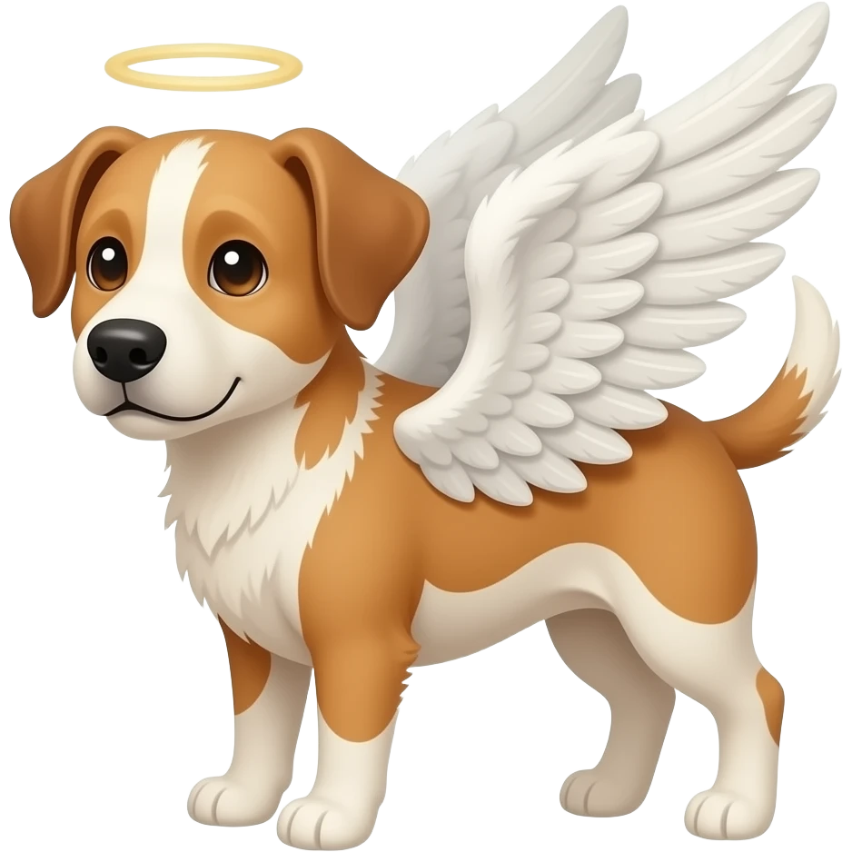Chien ailes ange emoji