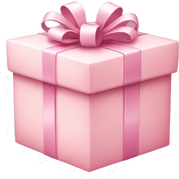 Light pink present emoji