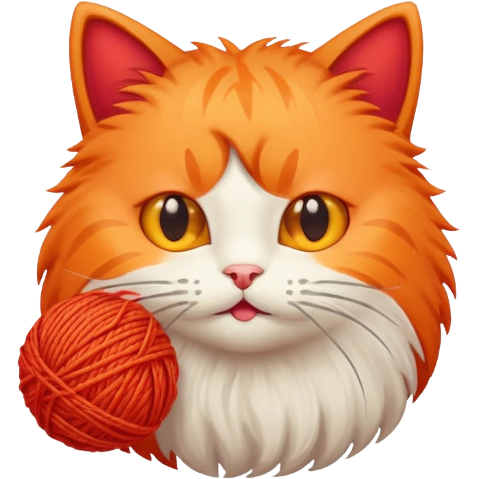 Cat Playing with ball emoji