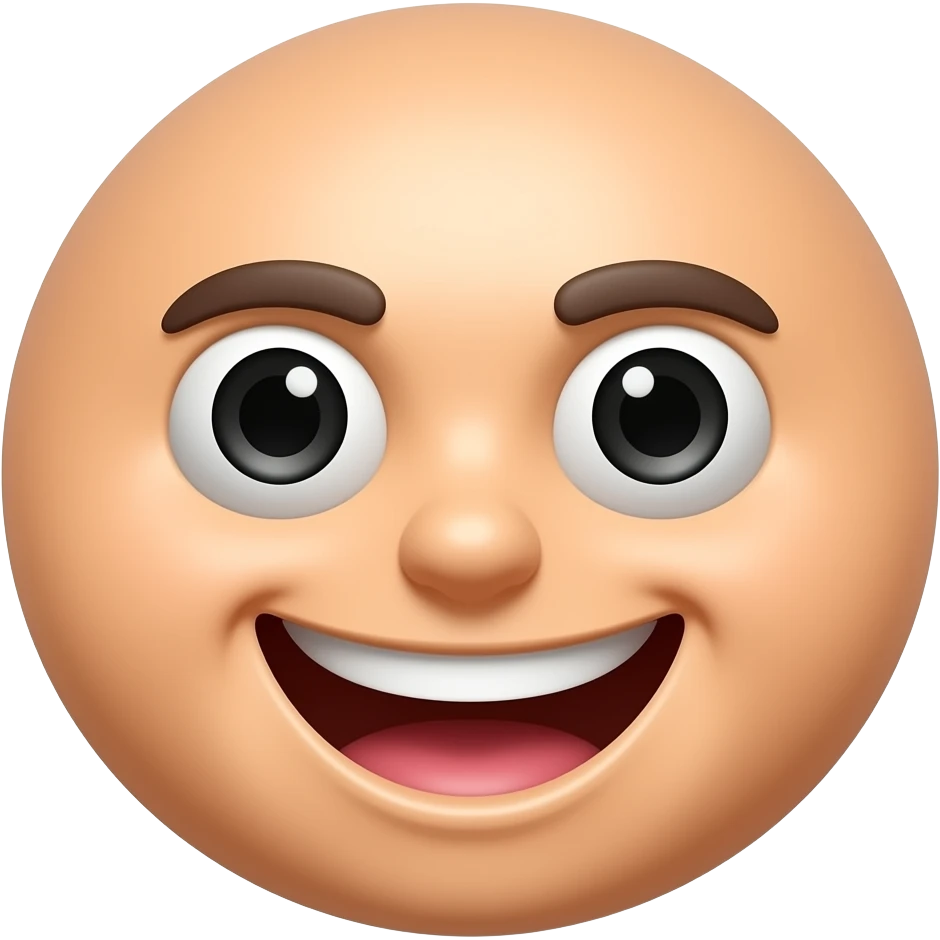 Happy face and laughing emoji