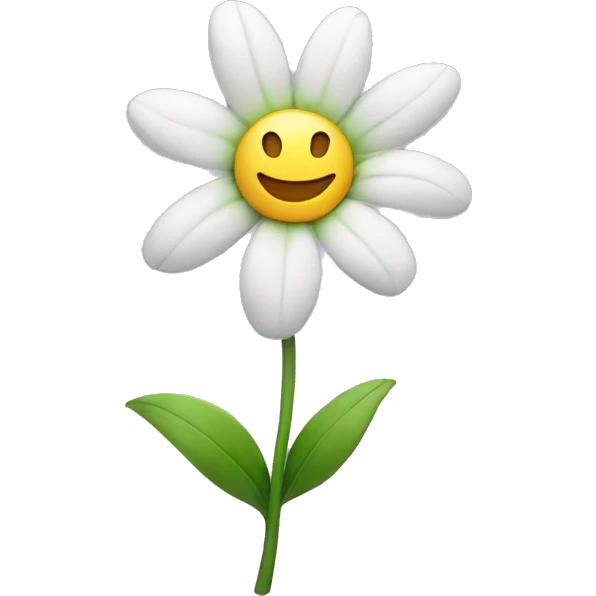 flower with smile emoji