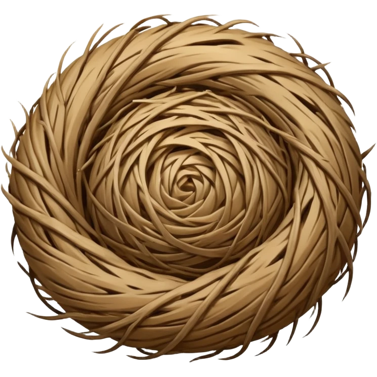 tumbleweed emoji rolling in the center of the frame. The tumbleweed has a round but irregular messy shape, made of thick branches emoji