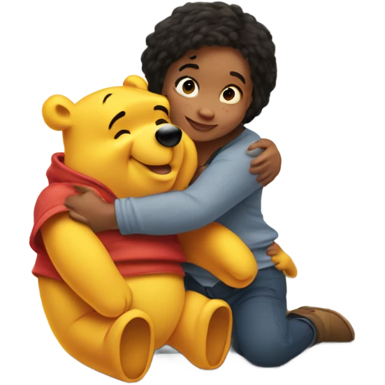 Winnie the Pooh hugging me emoji