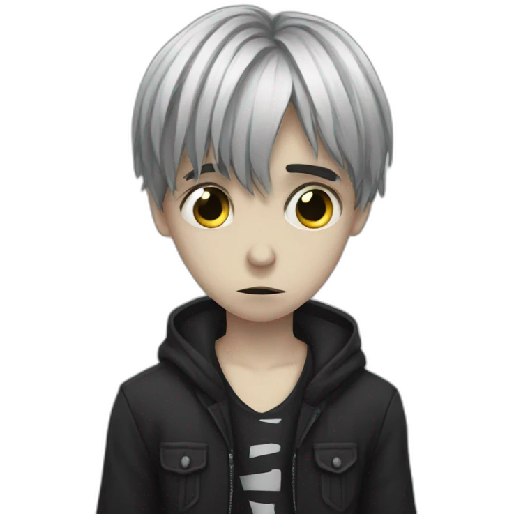 gothic sad boy emoji