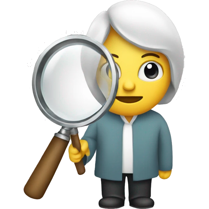 A person with magnifying glass emoji