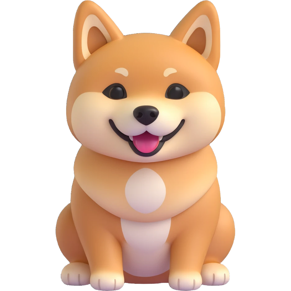 shiba inu, happy emoji