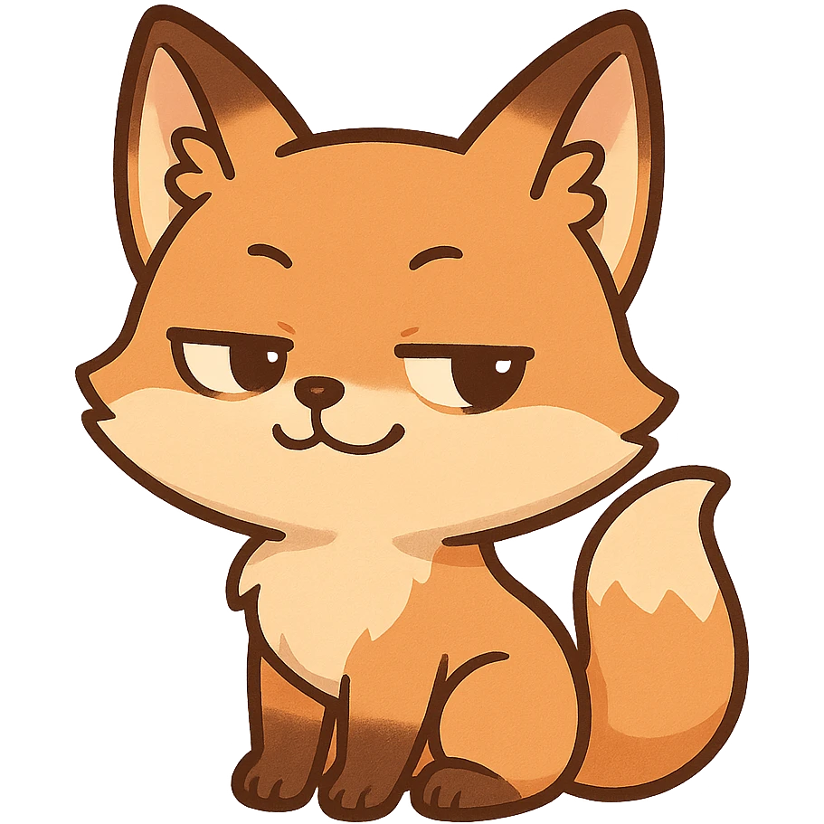 Chibi Fox Smug emoji