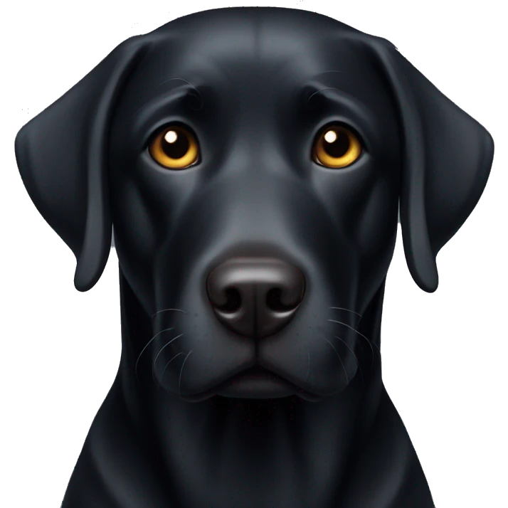 Black labrador’s face emoji