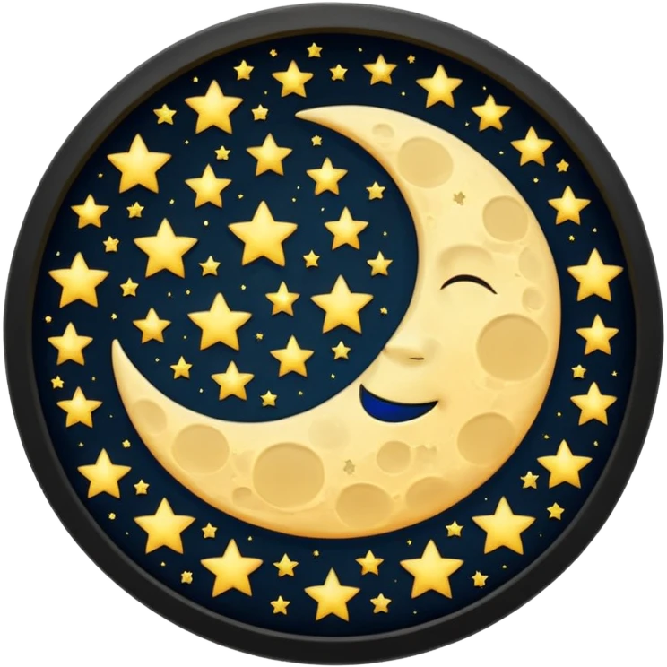 
esta noche solo las lula y estrellas sin fondo emoji