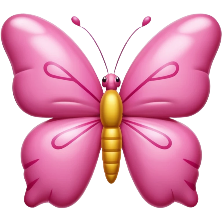  jeff koons style inflatable SPAM meat pink butterfly art emoji