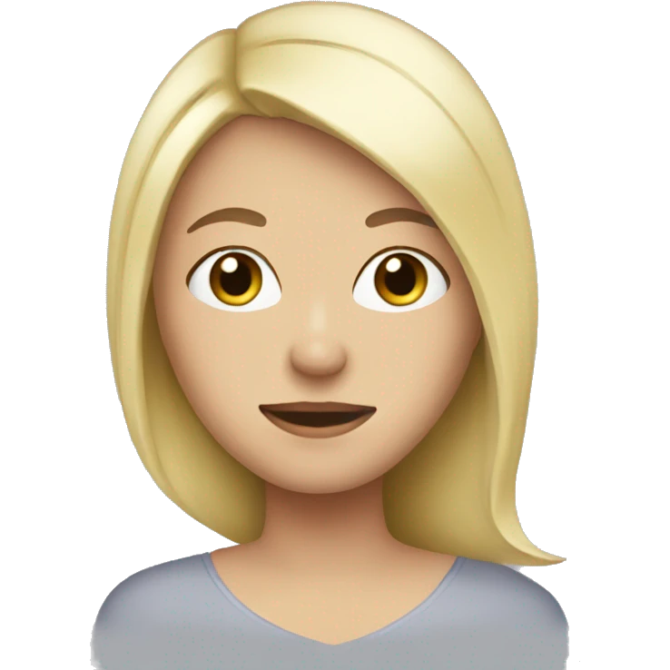 Blond Girl with face mask on  emoji