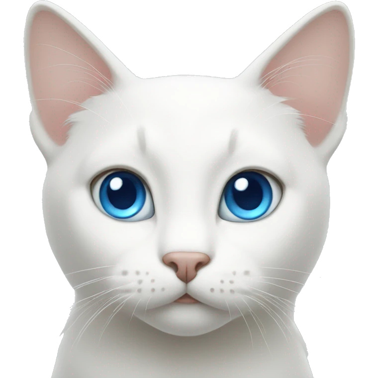 White cat with blue eyes  emoji