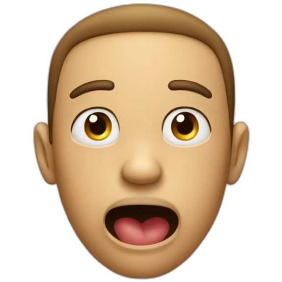 Someone oppening his mouth but with no toth emoji