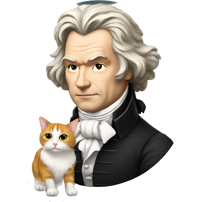 beethoven with cat emoji