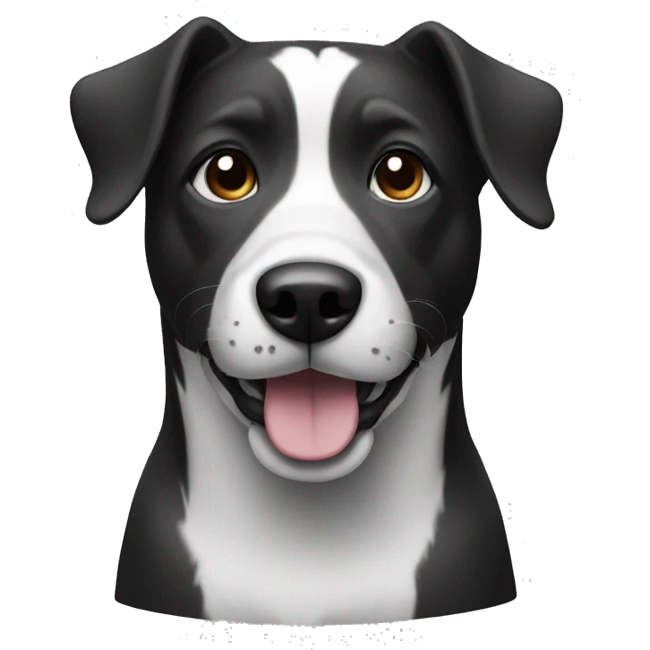 Dog black and white emoji