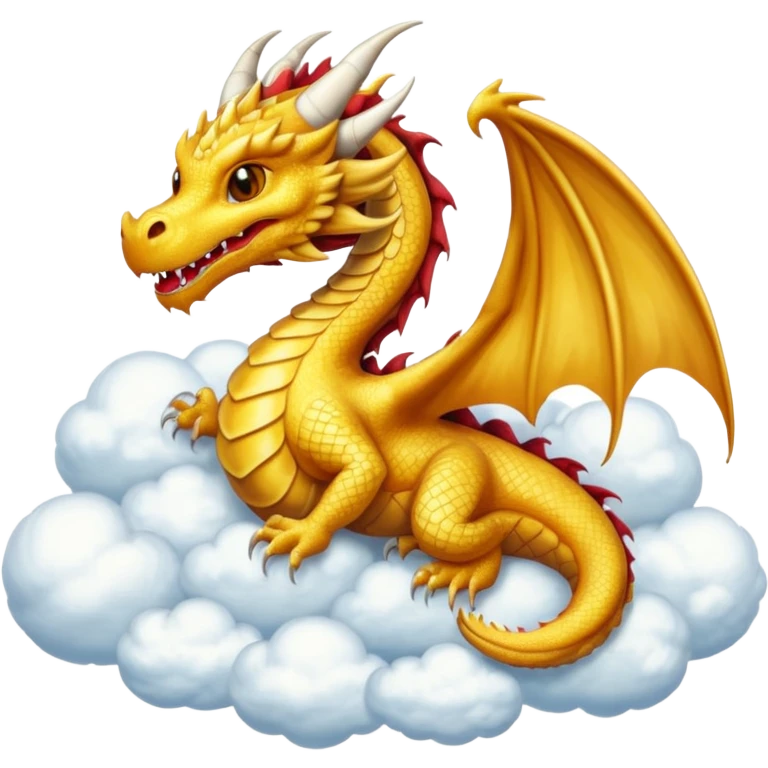 Dragon on clouds emoji