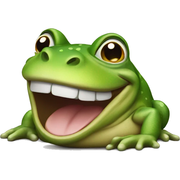 Laughing bullfrog emoji