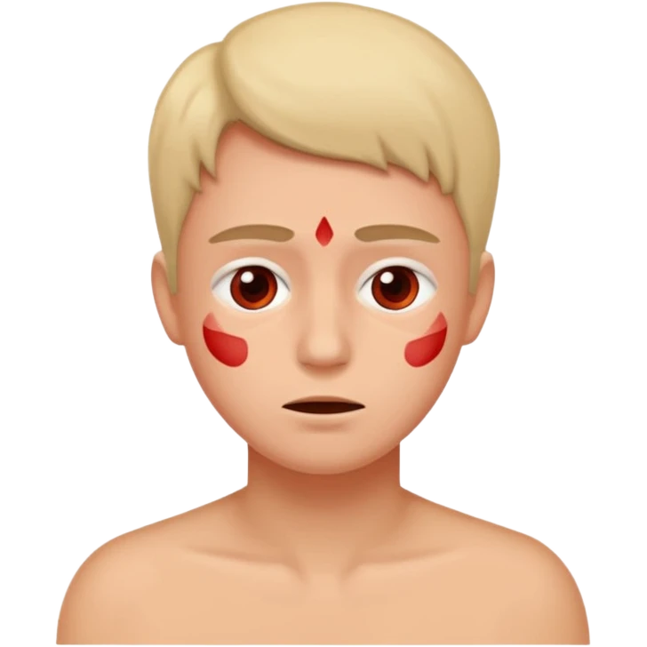 cara con gripe y un poco roja  emoji