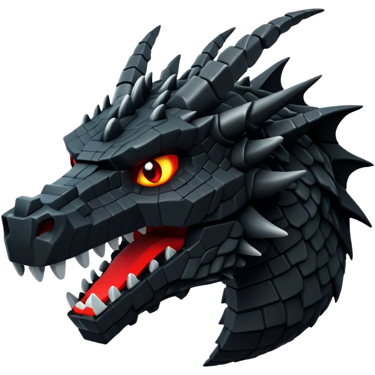 Minecraft black dragon head emoji