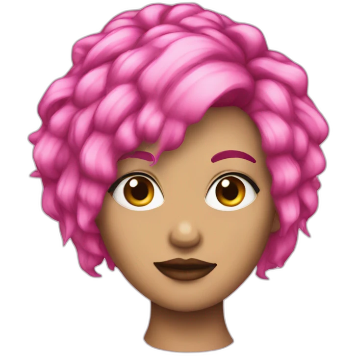 woman pink punk hair emoji
