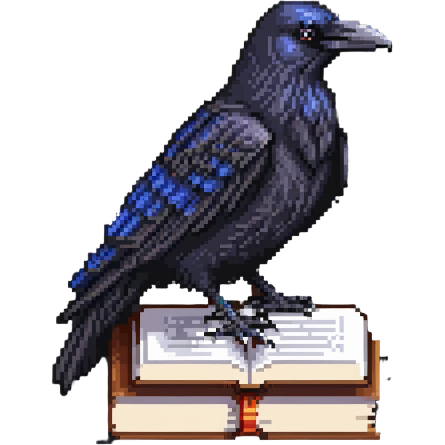raven on a book emoji