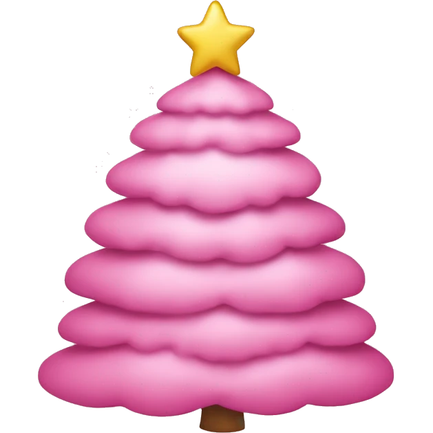 Christmas tree pink ￼ emoji