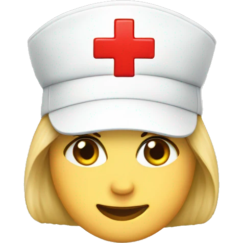 nurse cap red cross emoji