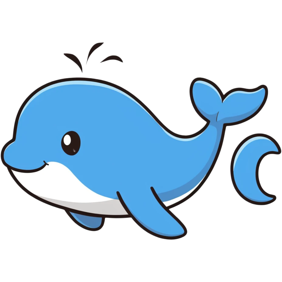 A friendly whale emoji