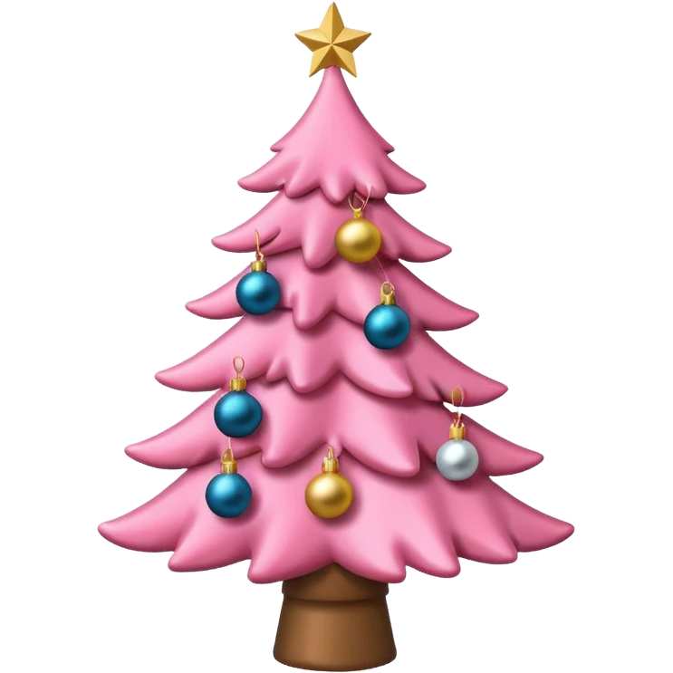 pink christmas tree emoji