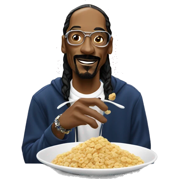 Snoop dogg eating cereal  emoji