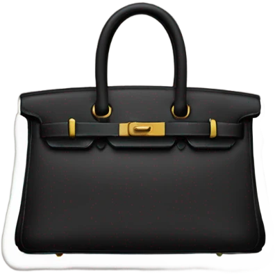 Black birkin bag emoji
