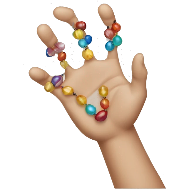 Open hands with beads emoji
