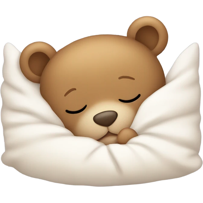 Baby Teddy Bear sleeping in a bed emoji