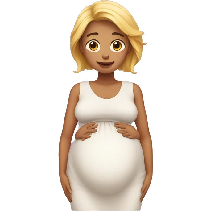 pregnant woman showing don't with her hands\ emoji