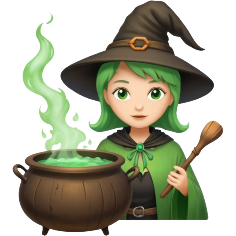 green witch cooking potion emoji